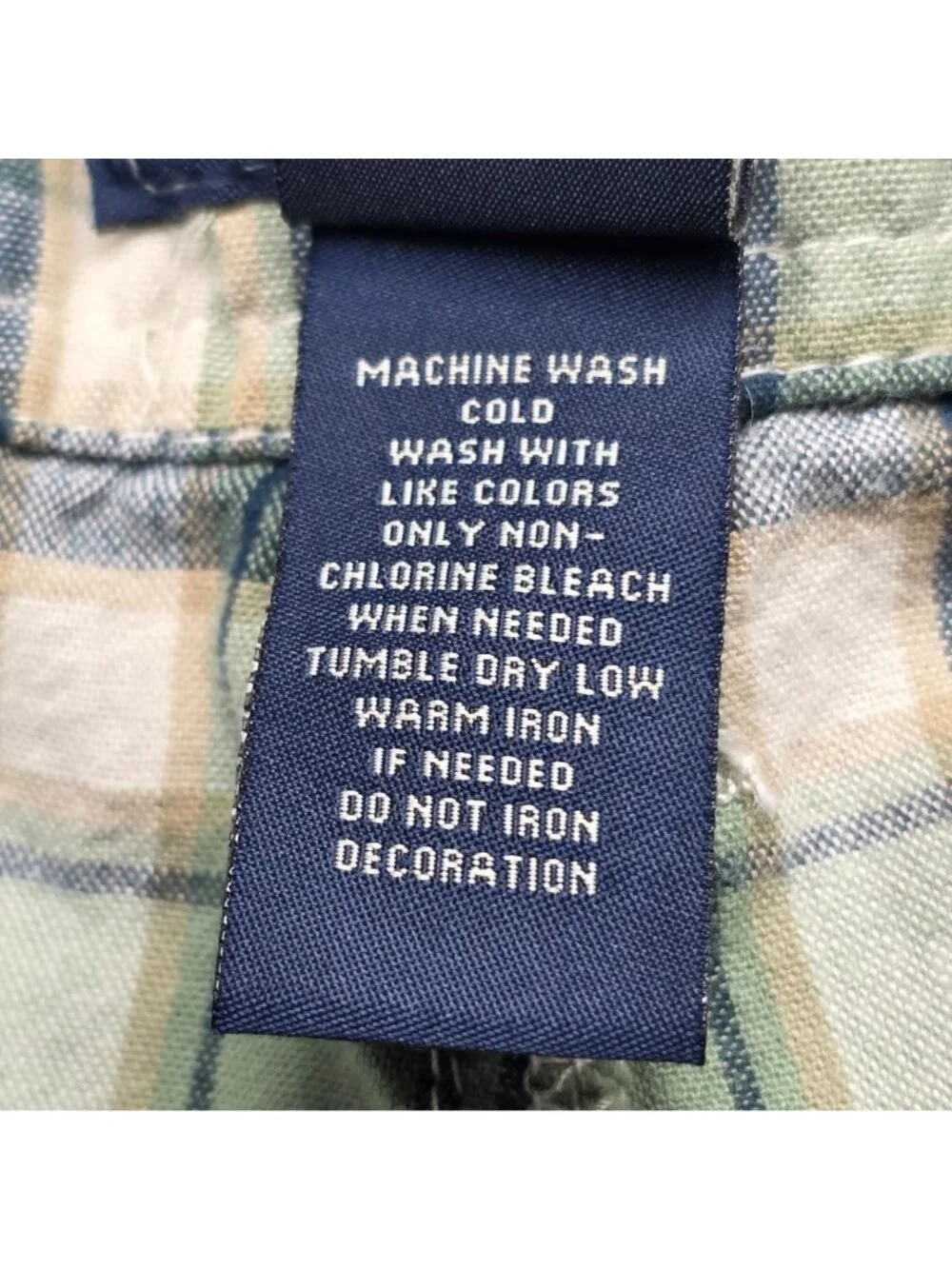 Mens Polo Ralph Lauren Green & Blue Plaid Cargo Shorts 12